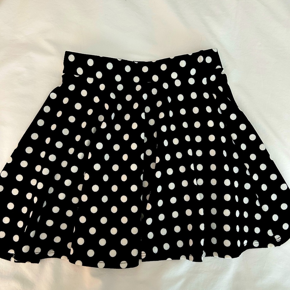 Polka Dot Black and White Skirt